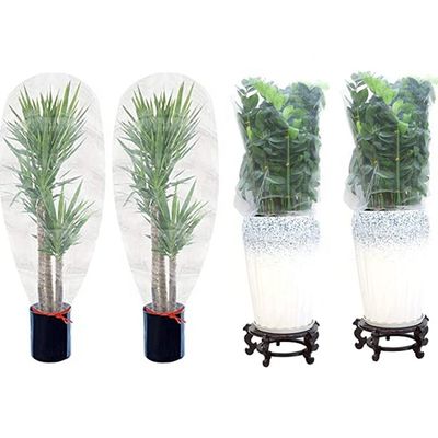 Tipo de plástico HDPE Insecto de barrera de insectos de aves con cuerdas de tira para el cultivo de árboles frutales de protección de cubierta de la bolsa de red en blanco