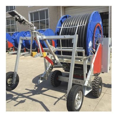 Riego de campo de bobina móvil con rociador de agua de turbina máquina de riego rotativo para el sistema de riego