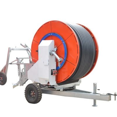 Irrigador de viajes agrícolas Máquina de riego con bobina de manguera dura con rociador de 210V para obtener la máxima eficiencia de riego