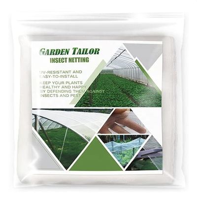 HDPE/PE/PP Red de insectos de plástico de cuerda de tracción para proteger a las aves Hortícolas Hortícolas Hortícolas Flores Frutas Blanco sin revestimiento
