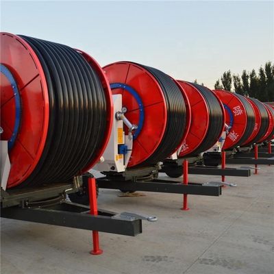 Máquinas agrícolas de riego de 80 pulgadas de diámetro avanzadas con bobina de manguera de metal