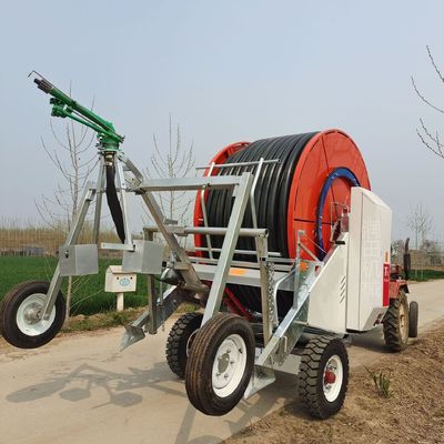 Sistema de riego de tambor de metal para la agricultura de riego de lluvia pistola de rociador y tubo de bobina de rociador agrícola