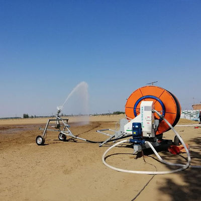 Máquina de riego sistema de bobina de manguera de rociador de manguera para el riego de manguera de manguera en la agricultura