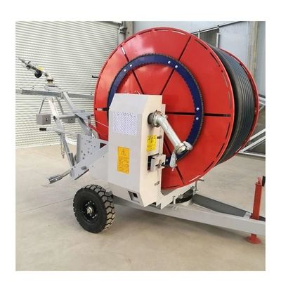 Máquina de riego automática para granjas con manguera de agua de viaje con bobina de turbina para granjas