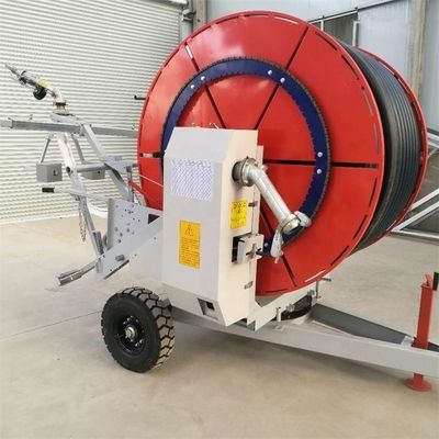 Máquina de riego automática para granjas con manguera de agua de viaje con bobina de turbina para granjas
