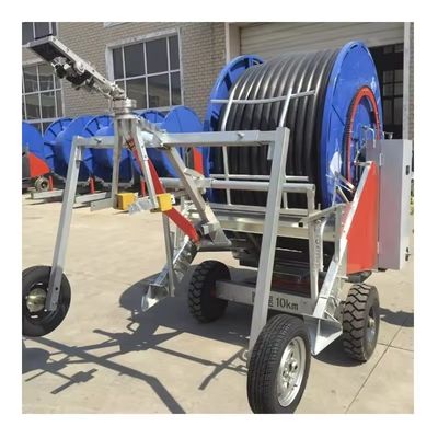 Poder y versatilidad de la manguera Sistema de riego de bobina de manguera 86 KG Peso 236 cm Diámetro Truss Soporte regulable Spray