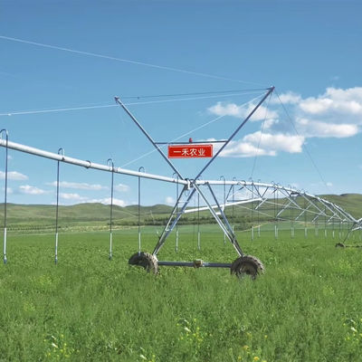Sistema de riego por eje superior de centro riego preciso de amplio alcance ahorra energía del agua planta de fabricación de diámetro 168 cm