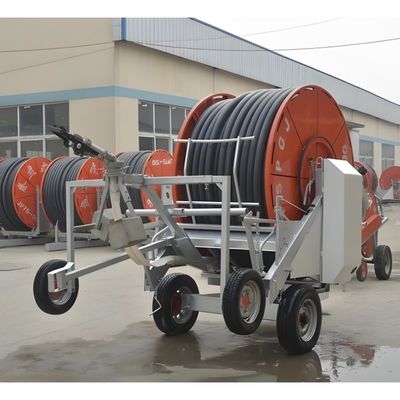 Metal Agricultura Hidráulica Automática de Propulsión Autónoma Turbina de Agua Máquina de riego de manguera de bobina para sistema agrícola