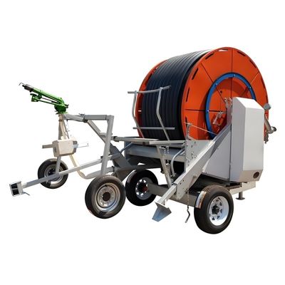Metal Agricultura Hidráulica Automática de Propulsión Autónoma Turbina de Agua Máquina de riego de manguera de bobina para sistema agrícola
