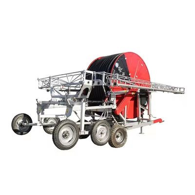 Metal Agricultura Hidráulica Automática de Propulsión Autónoma Turbina de Agua Máquina de riego de manguera de bobina para sistema agrícola