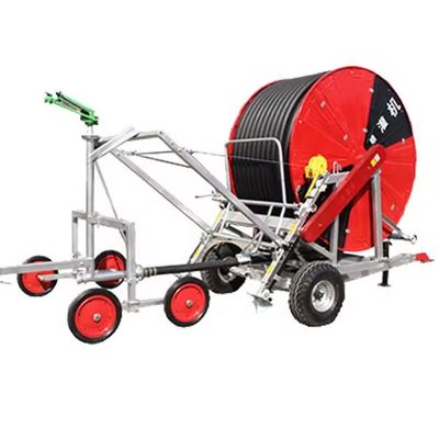 Sistema de riego con bobina de manguera con riego móvil y pistola de lluvia 75 cm Diámetro 800 KG Capacidad
