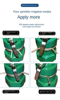 Riego profesional de tierras de cultivo Arrojiador de pistola de lluvia de metal duradero para riego