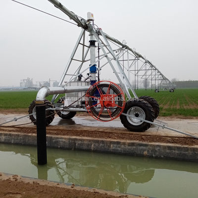 2024 Vendedor caliente Riego automático de granja lineal lateral para jardín Dos y cuatro ruedas Monitoreo remoto de ahorro de agua