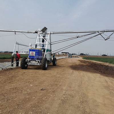 2024 Vendedor caliente Riego automático de granja lineal lateral para jardín Dos y cuatro ruedas Monitoreo remoto de ahorro de agua