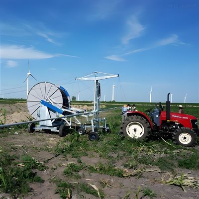 2024 Feria de la Agricultura Máquina de riego viajera con bobina de rociador de manguera OEM de la planta de fabricación de metales