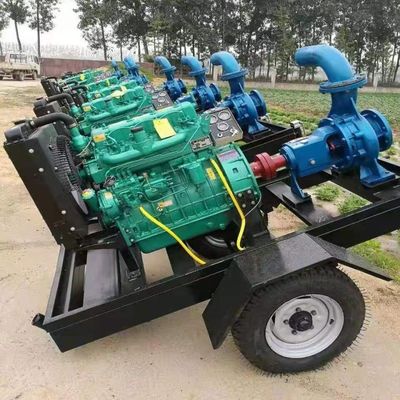 Autoprimación del motor diesel bomba de agua de alcantarillado para la agricultura riego y monitoreo remoto 8 pulgadas de diámetro