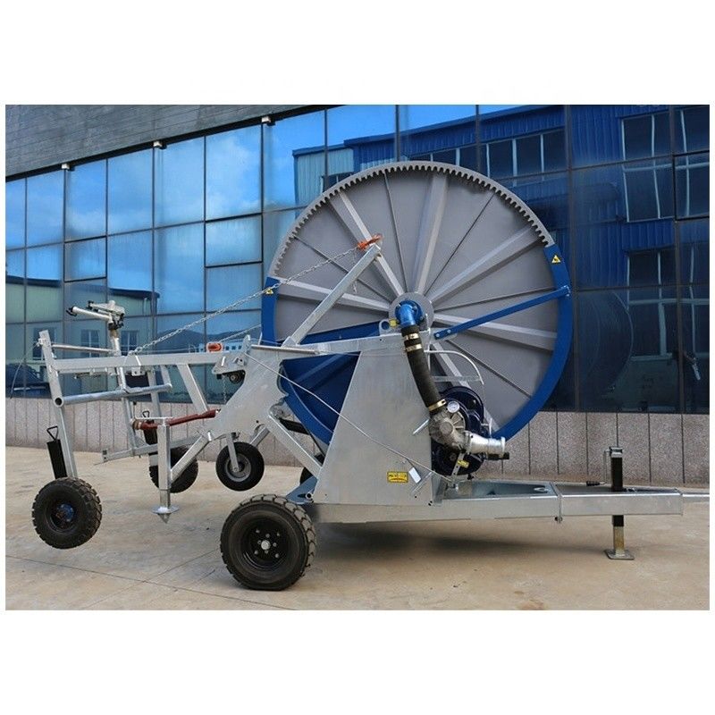 Monitoreo remoto Agrícola pistola de lluvia móvil rociador máquina de ahorro de agua JP90-400 sistema de riego de bobinas de manguera
