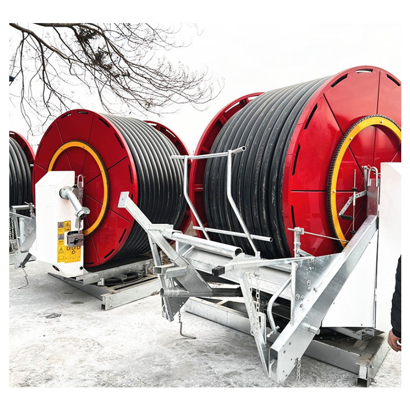 Suministro directo Jp90-300 Sistema de irrigación con manguera de espiral para la agricultura Máquina agrícola utilizada Sistemas de espiral de manguera de agua de granja
