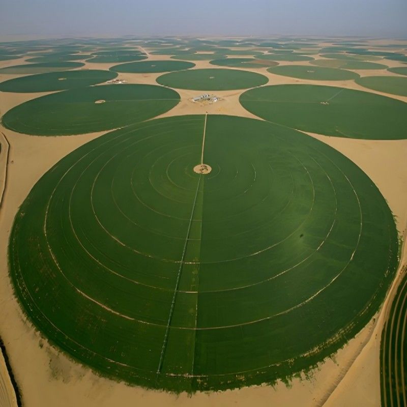 230 pulgadas de diámetro gran centro de la máquina de riego de giro perfecto para el núcleo de la bomba de trigo