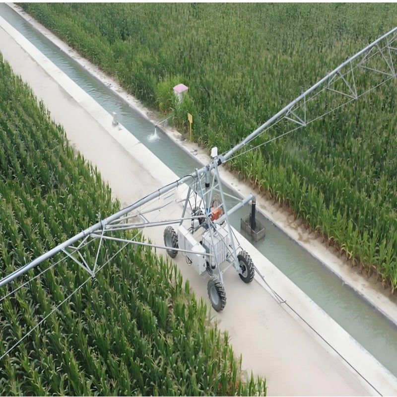 16.8 cm Diámetro 3800 KG Capacidad 2025 Doble Rueda Dos Ruedas Lineal Mover Sistema de riego de granjas núcleo con conectividad IoT