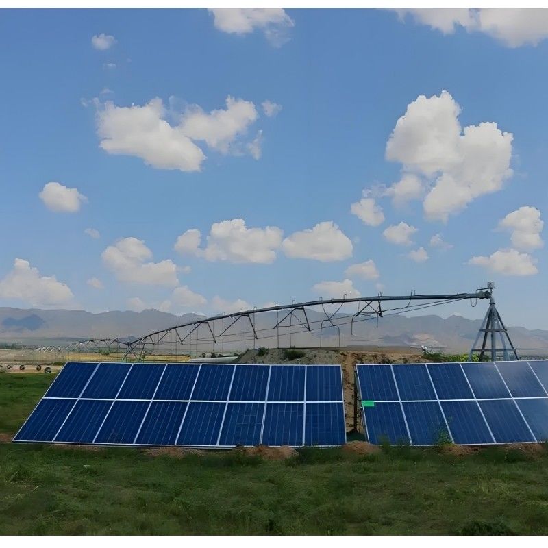 Producción de patatas y alfalfa Agricultura de metales con energía solar Sistema de riego Componentes básicos Motor, engranaje, caja de cambios